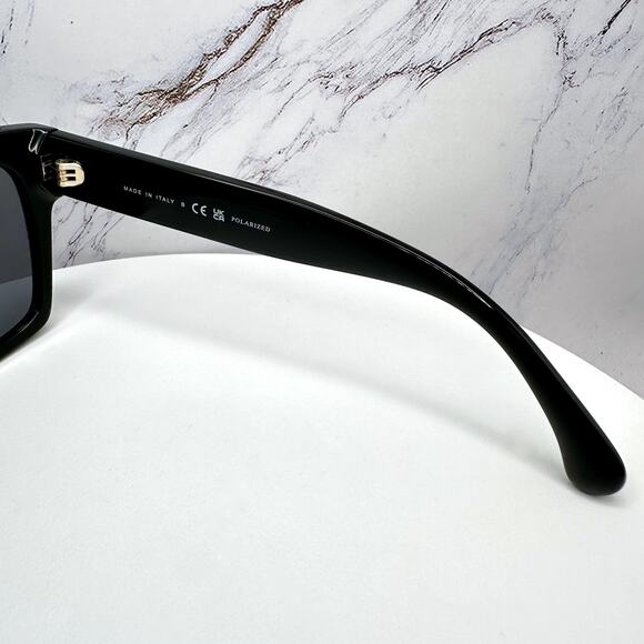 New CHANEL Sunglasses Black Butterfly Gold Polarized Gray Lens - Picture 10 of 16